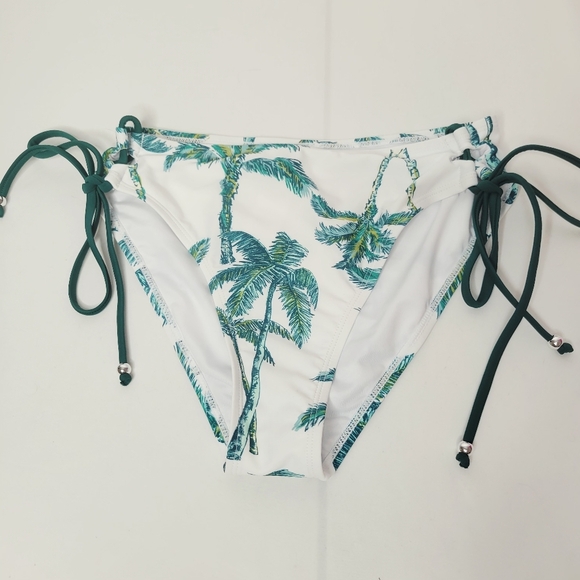 NWT Cupshe 2pc Bikini Swimsuit Green + White Palm Sz Medium - Picture 8 of 12